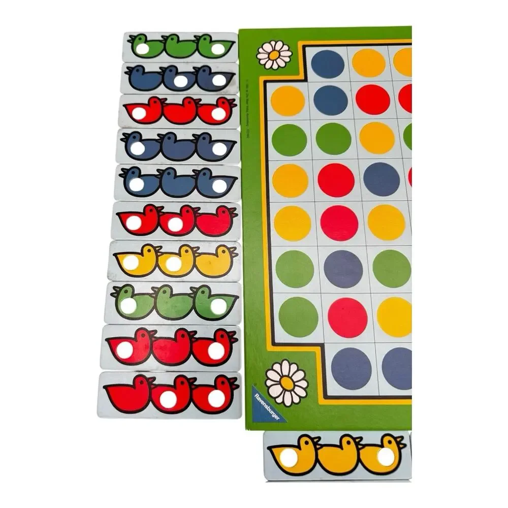 VINTAGE Lucky Ducks COMPLETE Ravensburger 1986 Matching Colors‎ Game Kids